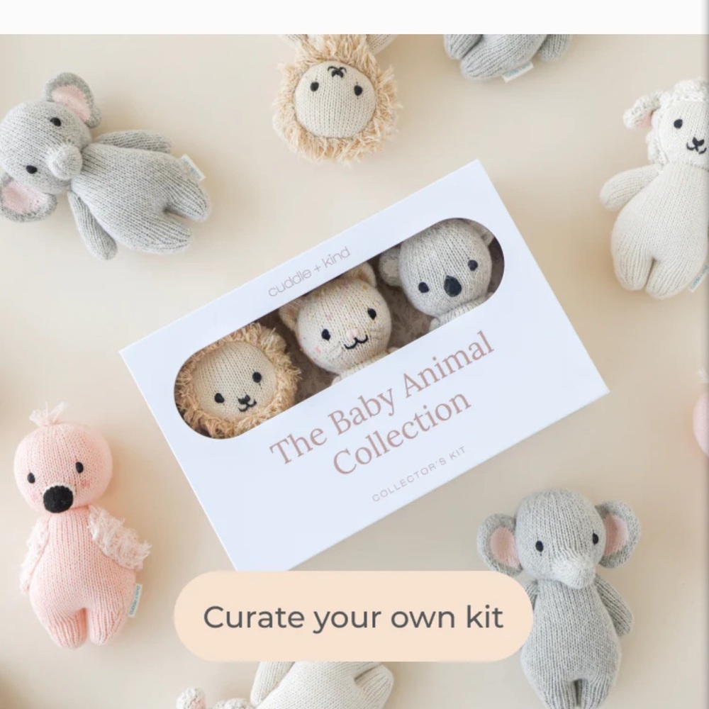 NWT Cuddle and Kind Baby Animal Collection penguin lamb koala bear collector box